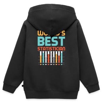 Statistik Statistiker Mathematiker Mathematik - Kinder Premium Organic Zip Hoodie - Schwarz - Hinten - AI Model Kid Male (0cm)