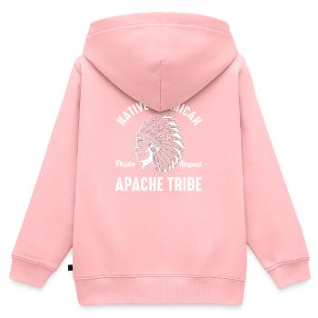 Apache Tribe Native American Indian USA Indianer - Kinder Premium Organic Zip Hoodie - Rosa - Hinten - AI Model Kid Female (0cm)