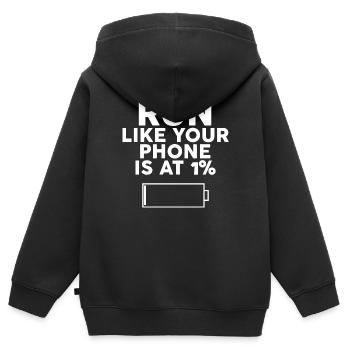Lustiger Spruch Witzig Humor Geschenkidee - Kinder Premium Organic Zip Hoodie - Schwarz - Hinten - AI Model Kid Male (0cm)