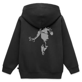 Révolution de démonstration - Sweat Premium à capuche zippé enfant bio - noir - Dos - AI Model Kid Male (0cm)