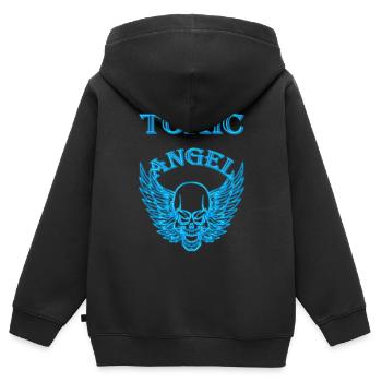 Toxic angel - Kinder Premium Organic Zip Hoodie - Schwarz - Hinten - AI Model Kid Male (0cm)