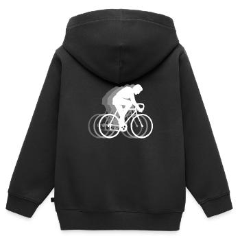 Fahrräder Fahrradfahren - Kinder Premium Organic Zip Hoodie - Schwarz - Hinten - AI Model Kid Male (0cm)