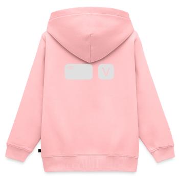 CTRL V Vater Sohn Copy Paste - Kinder Premium Organic Zip Hoodie - Rosa - Hinten - AI Model Kid Female (0cm)