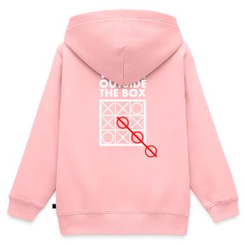 Thinking differently metaphor Think Outside the Box - Kids Premium Organic Zip-up Hoodie - rose - Back - AI Model Kid Female (0cm)