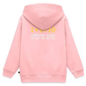 Programmation informatique - Sweat Premium à capuche zippé enfant bio - rose - Dos - AI Model Kid Female (0cm)