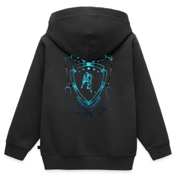 Eishockey - Kinder Premium Organic Zip Hoodie - Schwarz - Hinten - AI Model Kid Male (0cm)