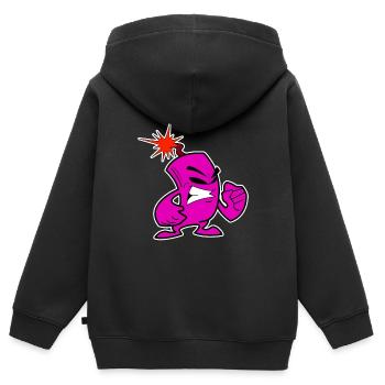 Cooler Knaller Feuerwerlk Böller Silvester - Kinder Premium Organic Zip Hoodie - Schwarz - Hinten - AI Model Kid Male (0cm)