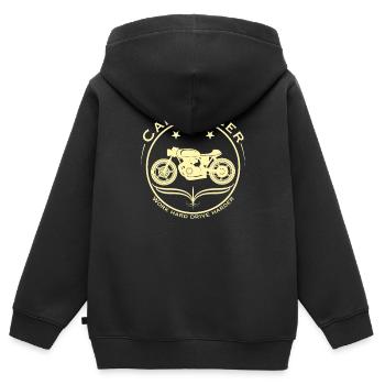 cafe racer - Kinder Premium Organic Zip Hoodie - Schwarz - Hinten - AI Model Kid Male (0cm)