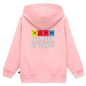 Nerd geek techno elements funny party - Kids Premium Organic Zip-up Hoodie - rose - Back - AI Model Kid Female (0cm)
