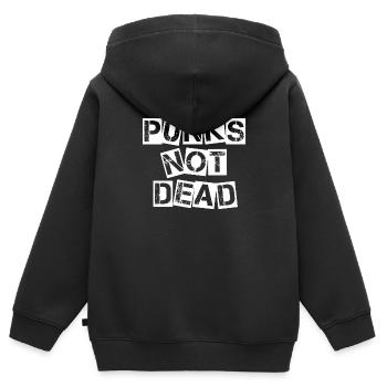 Punks not dead punk rock punk anarchy gift - Kids Premium Organic Zip-up Hoodie - black - Back - AI Model Kid Male (0cm)