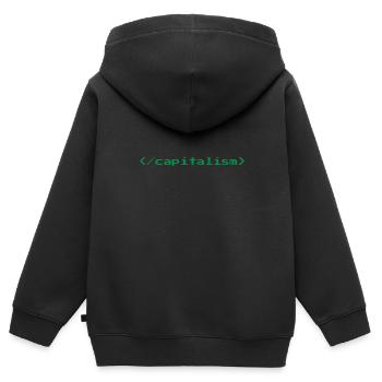 Capitalism nerd geek computer science capitalist - Kids Premium Organic Zip-up Hoodie - black - Back - AI Model Kid Male (0cm)