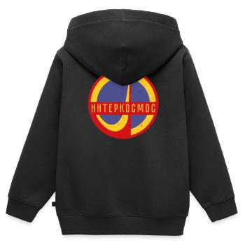 Intercosmos Sputnik space USSR gift - Kids Premium Organic Zip-up Hoodie - black - Back - AI Model Kid Male (0cm)