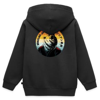 Brazilian Jiu-Jitsu - Kinder Premium Organic Zip Hoodie - Schwarz - Hinten - AI Model Kid Male (0cm)