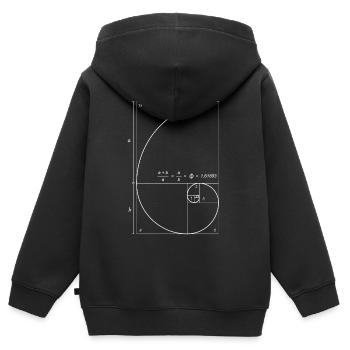 Geometrie des Goldenen Schnitts - Kinder Premium Organic Zip Hoodie - Schwarz - Hinten - AI Model Kid Male (0cm)
