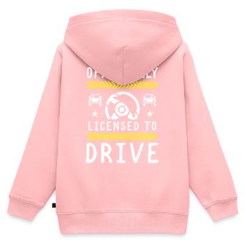 Fahrschule bestanden Autofahrer - Kinder Premium Organic Zip Hoodie - Rosa - Hinten - AI Model Kid Female (0cm)