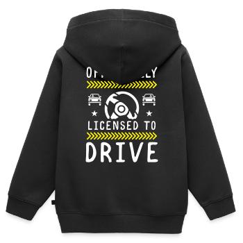 L’auto-école a réussi les automobilistes - Sweat Premium à capuche zippé enfant bio - noir - Dos - AI Model Kid Male (0cm)