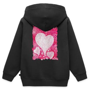 Liebe ist Wahrheit - Sonja Ariel von Staden - Kinder Premium Organic Zip Hoodie - Schwarz - Hinten - AI Model Kid Male (0cm)