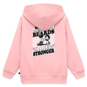 Geschenkidee für Papa Opa und Onkel mit Bart - Kinder Premium Organic Zip Hoodie - Rosa - Hinten - AI Model Kid Female (0cm)