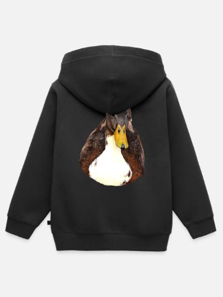 Canard - Hoodie Premium med dragkedja barn ekologisk - svart
