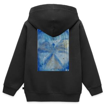 Archangel Michael - Kids Premium Organic Zip-up Hoodie - black - Back - AI Model Kid Male (0cm)