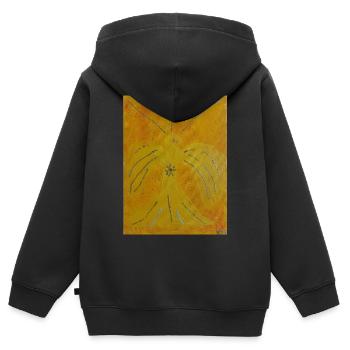 Erzengel Jophiel - Kinder Premium Organic Zip Hoodie - Schwarz - Hinten - AI Model Kid Male (0cm)