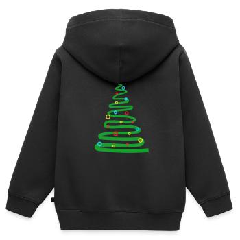 Frohe weihnachten Frohe weihnachten Frohe weihnach - Kinder Premium Organic Zip Hoodie - Schwarz - Hinten - AI Model Kid Male (0cm)