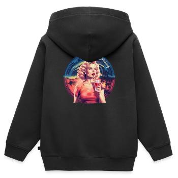 Bonne consommation d’alcool - Sweat Premium à capuche zippé enfant bio - noir - Dos - AI Model Kid Male (0cm)
