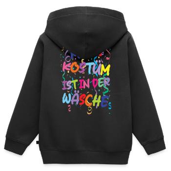 Carnival Costume My costume is in the wash - Kids Premium Organic Zip-up Hoodie - black - Back - AI Model Kid Male (0cm)
