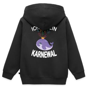 Cologne Carnival Fasching Fasnacht Karnewal - Kids Premium Organic Zip-up Hoodie - black - Back - AI Model Kid Male (0cm)