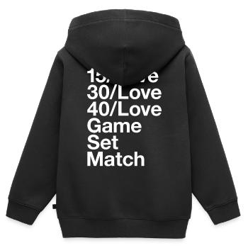 TENNIS Lover - Kinder Premium Organic Zip Hoodie - Schwarz - Hinten - AI Model Kid Male (0cm)