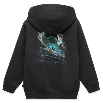 Surfeur - Sweat Premium à capuche zippé enfant bio - noir - Dos - AI Model Kid Male (0cm)