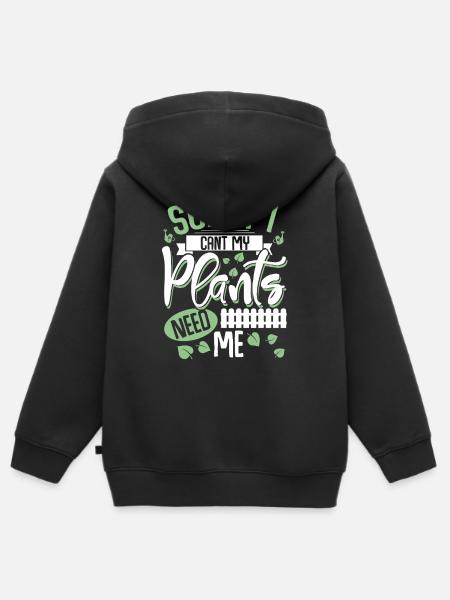 Garten Schrebergarten - Kinder Premium Organic Zip Hoodie - Schwarz