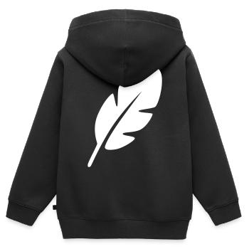 Source - Sweat Premium à capuche zippé enfant bio - noir - Dos - AI Model Kid Male (0cm)
