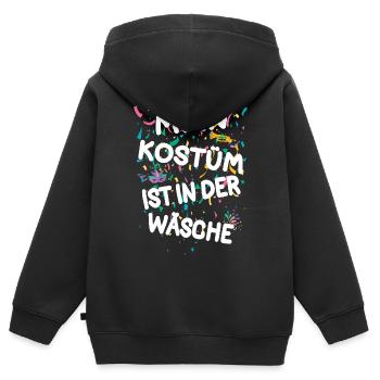 Karneval Kostüm Mein Kostüm ist in der Wäsche - Kinder Premium Organic Zip Hoodie - Schwarz - Hinten - AI Model Kid Male (0cm)