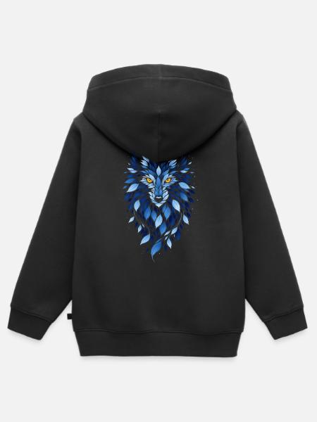 Indigo Revenant - Kinder Premium Organic Zip Hoodie - Schwarz