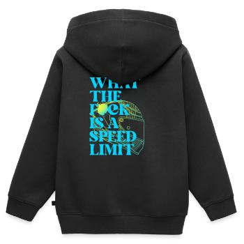 Auto - Kinder Premium Organic Zip Hoodie - Schwarz - Hinten - AI Model Kid Male (0cm)