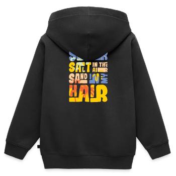 Summer salt in the air - Kinder Premium Organic Zip Hoodie - Schwarz - Hinten - AI Model Kid Male (0cm)