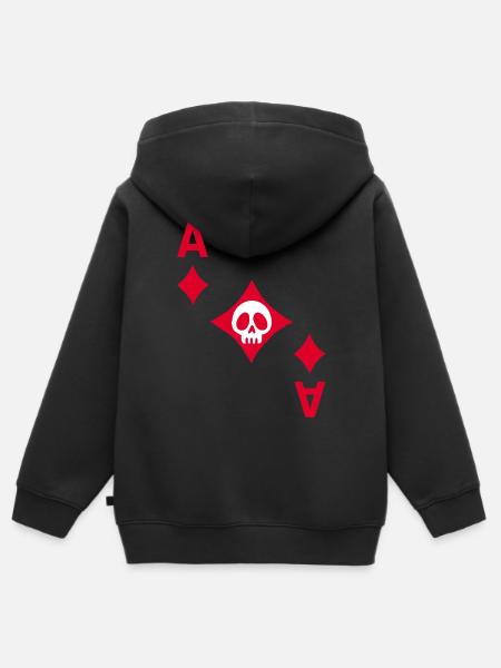 Diamantenschädel - Kinder Premium Organic Zip Hoodie - Schwarz