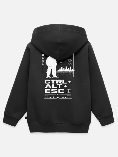 Ctrl Alt Escape: Stadtläufer - Kinder Premium Organic Zip Hoodie - Schwarz