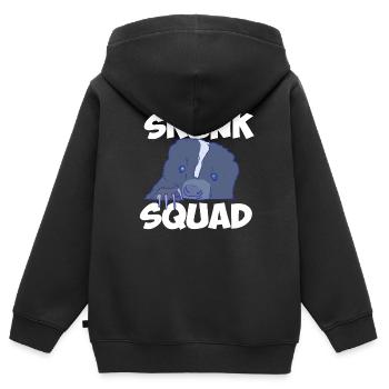 Escouade Skunk - Sweat Premium à capuche zippé enfant bio - noir - Dos - AI Model Kid Male (0cm)