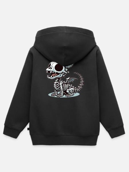Drache - Kinder Premium Organic Zip Hoodie - Schwarz