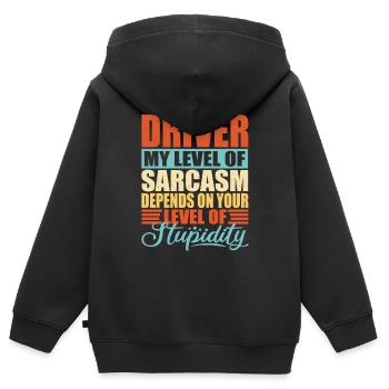 Driver sarcasm Funny driver - Kids Premium Organic Zip-up Hoodie - black - Back - AI Model Kid Male (0cm)