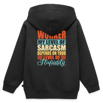 Worker Gift Funny Worker Saying - Kids Premium Organic Zip-up Hoodie - black - Back - AI Model Kid Male (0cm)