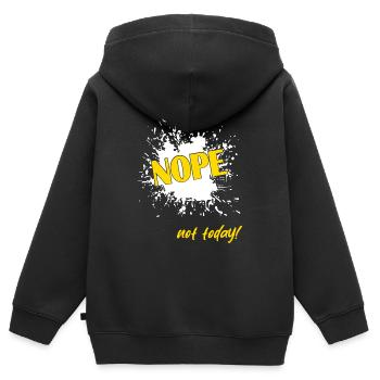 Nope not today - Kinder Premium Organic Zip Hoodie - Schwarz - Hinten - AI Model Kid Male (0cm)
