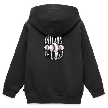 Baseball Präsent Homerun Baseballspieler Athlet - Kinder Premium Organic Zip Hoodie - Schwarz - Hinten - AI Model Kid Male (0cm)