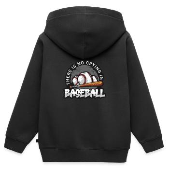 Baseball Präsent Homerun Baseballspieler Athlet - Kinder Premium Organic Zip Hoodie - Schwarz - Hinten - AI Model Kid Male (0cm)