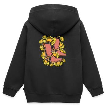 Floristik Florist Blumenhändler Blumenstrauß - Kinder Premium Organic Zip Hoodie - Schwarz - Hinten - AI Model Kid Male (0cm)