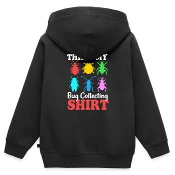 Insekt Entomologie - Kinder Premium Organic Zip Hoodie - Schwarz - Hinten - AI Model Kid Male (0cm)