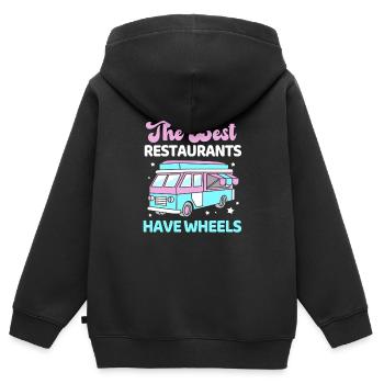 Imbiss Food Truck - Kinder Premium Organic Zip Hoodie - Schwarz - Hinten - AI Model Kid Male (0cm)