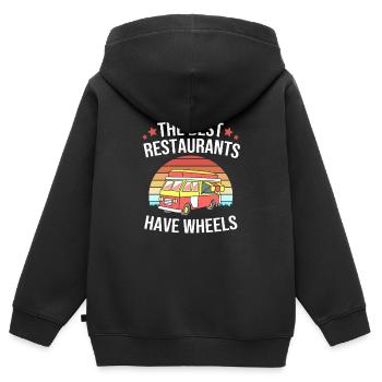 Imbiss Food Truck - Kinder Premium Organic Zip Hoodie - Schwarz - Hinten - AI Model Kid Male (0cm)